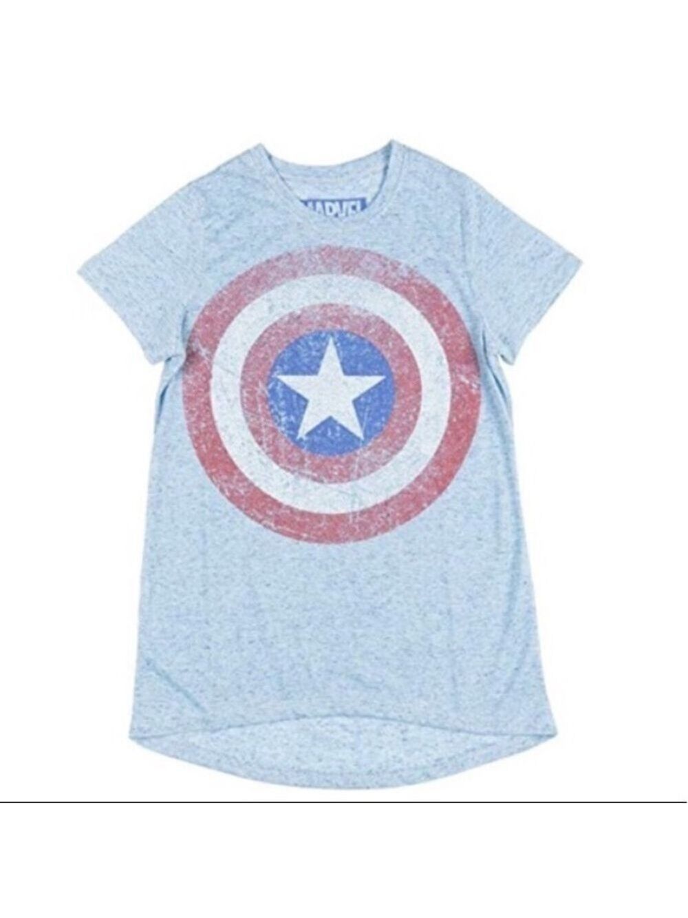 Marvel Captain America Blue Graphic Burnout Tee - Picture 2 of 7